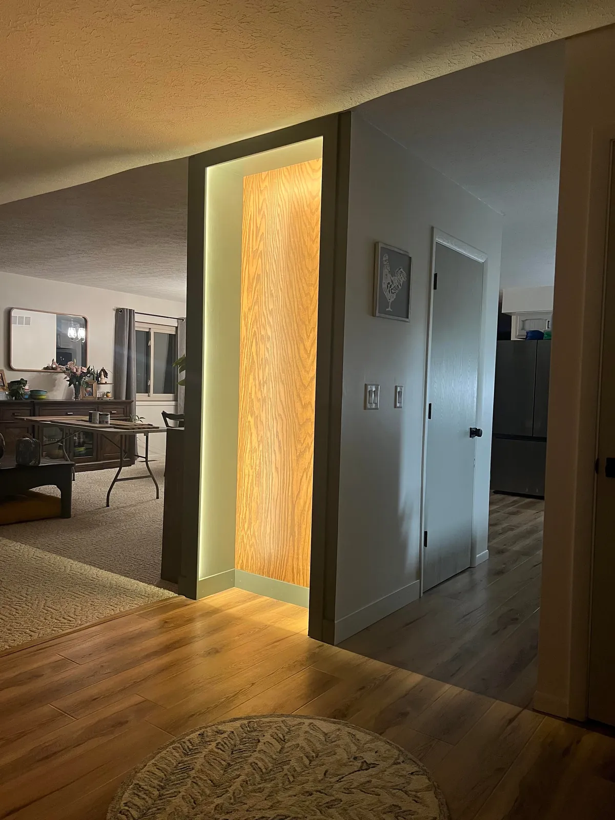 Reclaimed unused coat closet for pantry expansion