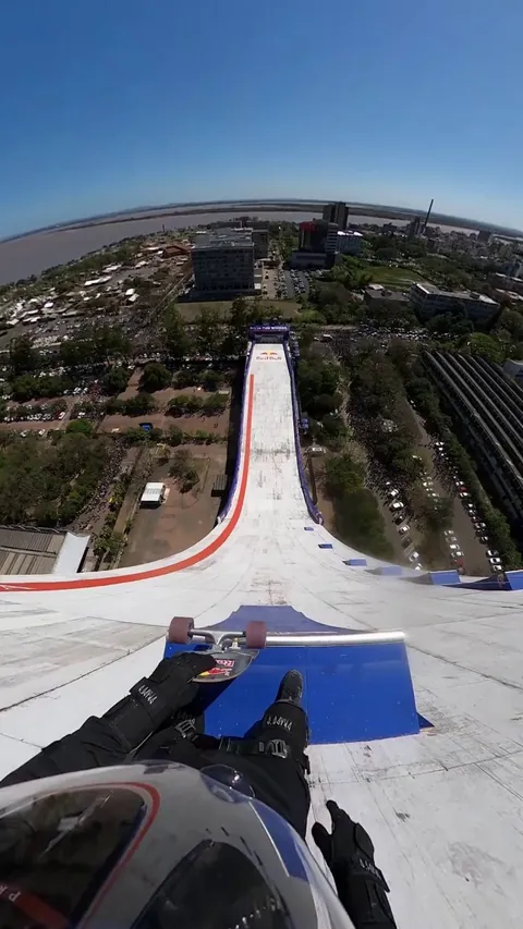 POV: Sandro Dias' World Record Skateboard Drop In