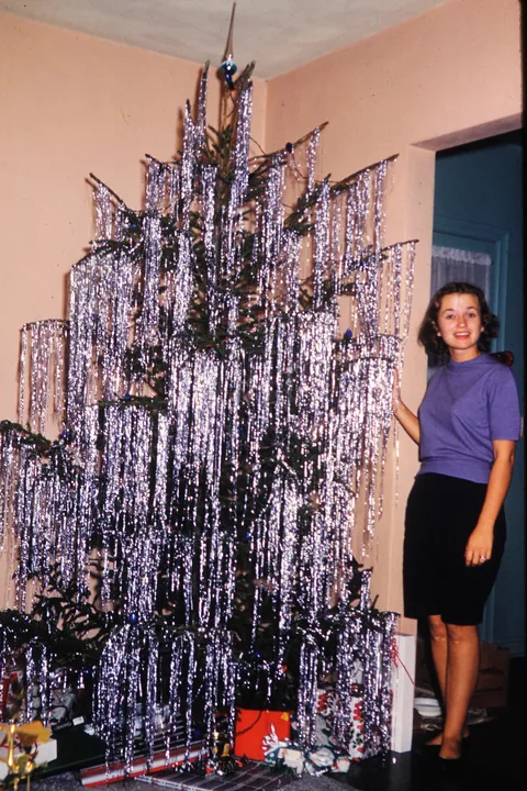 My Mom is back, this time wishing you a happy first day of winter, and to confess that she took all the tinsel during Christmas 1958.