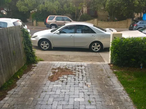 I can’t park my own car in my drive way thanks to this dickhead