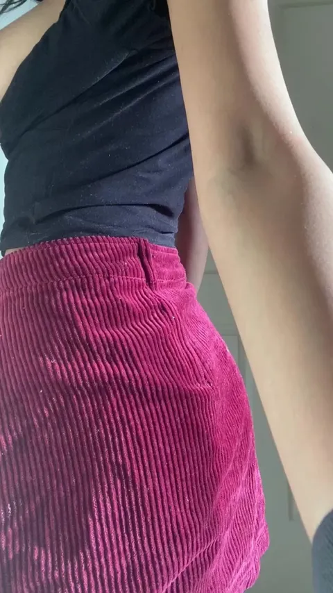 Cute little butt under a cute red skirt