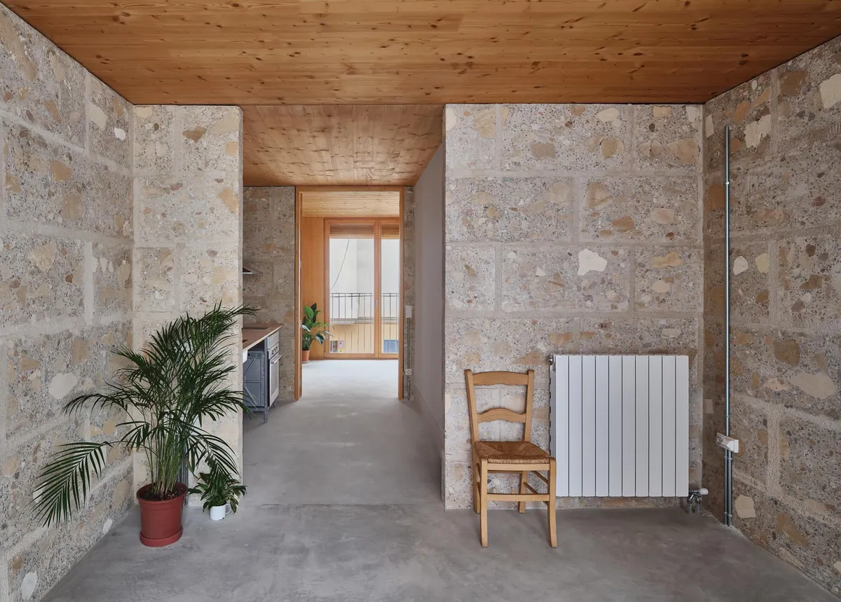 Social Housing in Mallorca, Spain made of local stone- Harquitectes (2021-2022)