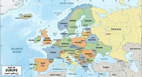 "Map of Europe." by Gemini's Pro model.