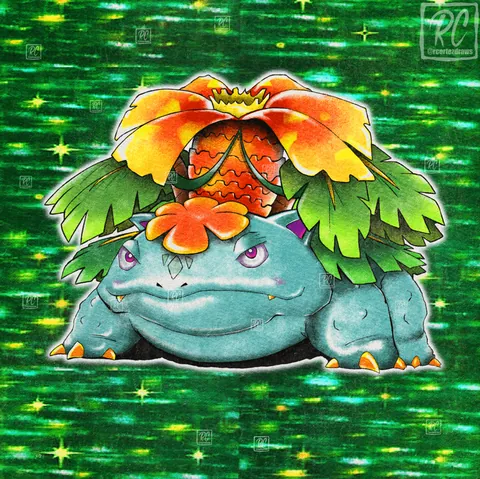 Mega Venusaur Gen 1 Retro Style! [OC]