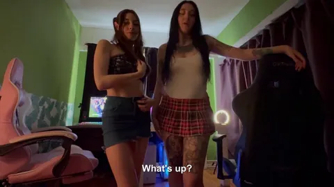 This ladies are too engrossed in the new season of Fortnite.