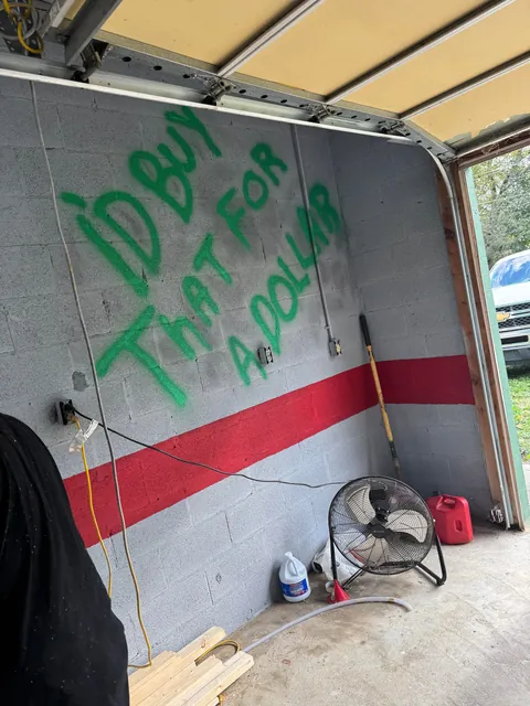 Here’s an image dump of my garage over the past year. My dad painted everything on the walls. He had a blast! Hope y’all like it.