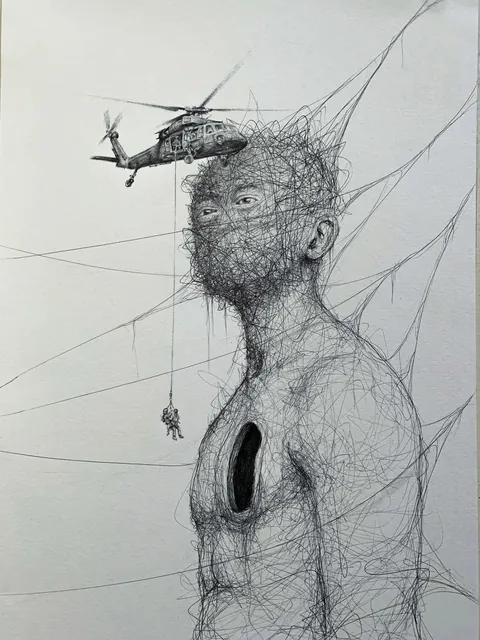 A collection of my unsettling scribble drawings