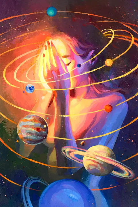 Solar Eclipse, Eva Gamayun, acrylic, 2024