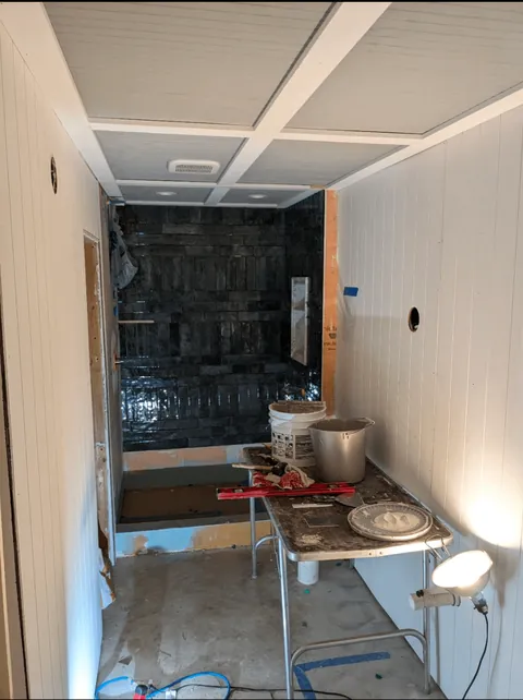 Finished a Roughed In Bathroom