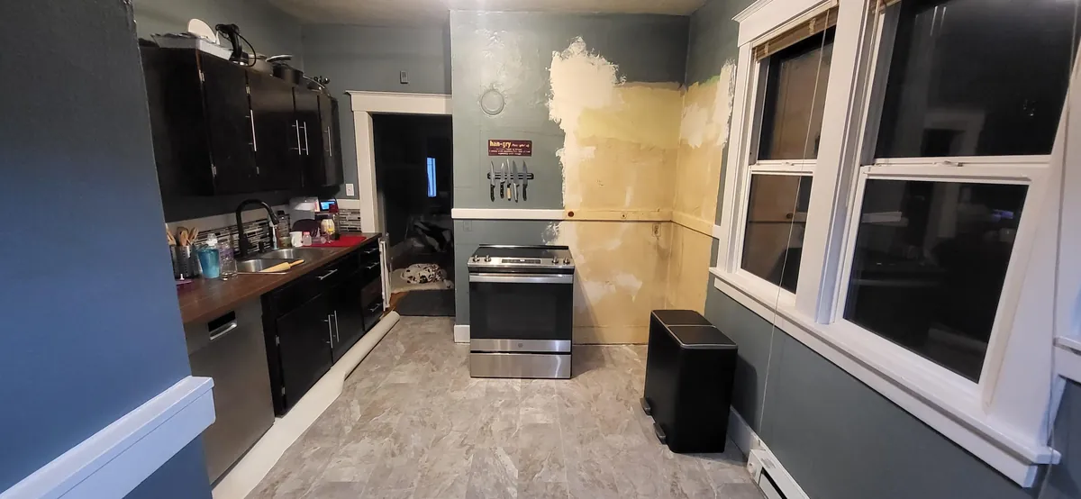 First time making kitchen cabinets. I did the entire kitchen myself for less than half of our original budget. 