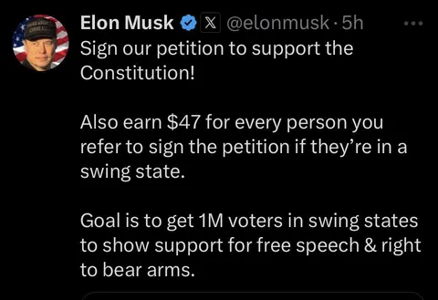 Don’t twist it Elon, you want to buy vote for $47! So cheap 