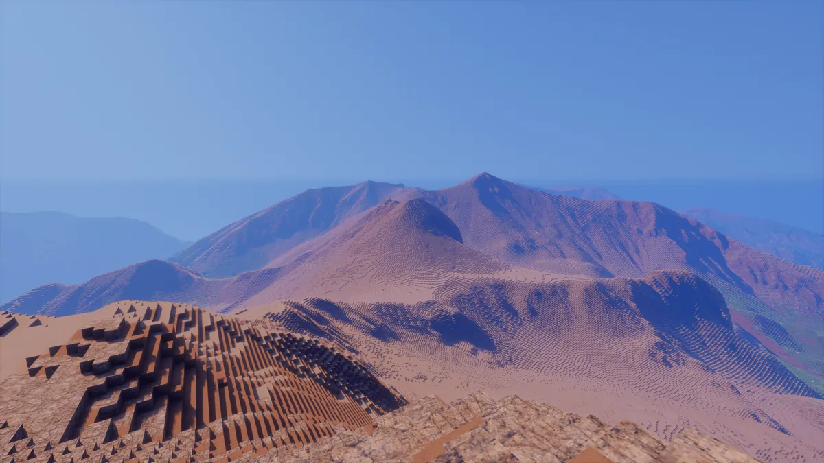 I made real mountains in Minecraft