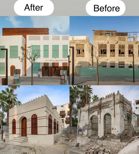 56 buildings were rescued and revived in the old part of the city of Jeddah, Saudi Arabia. 