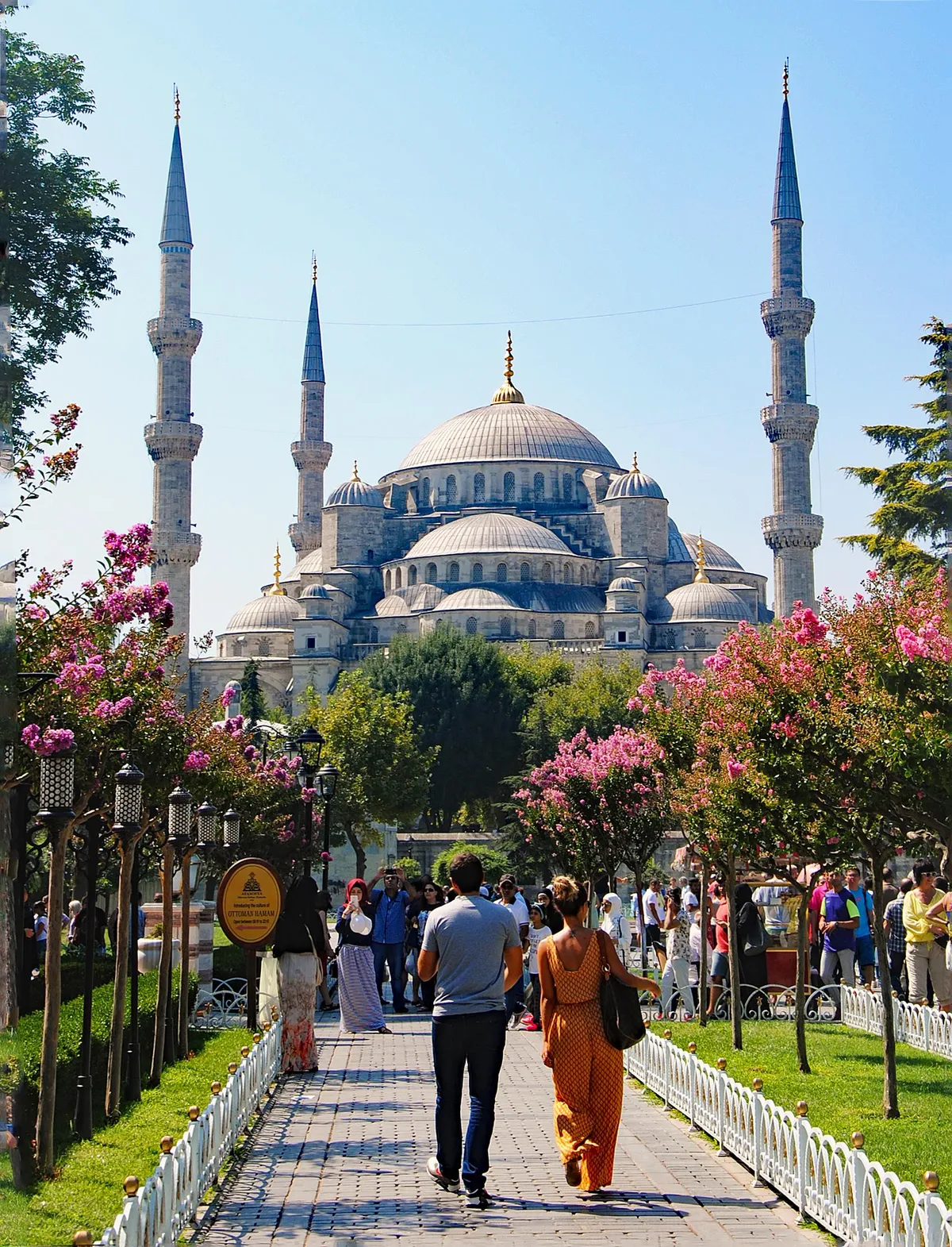 Walking towards the Blue Mosque, a jewel in Istanbul's crown