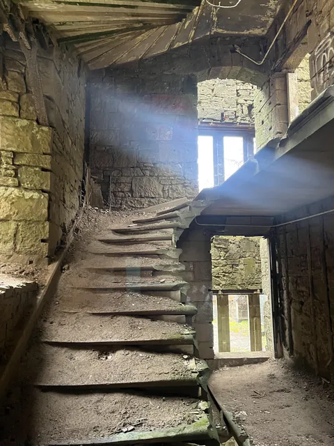 Different part of staircase, in abandoned castle