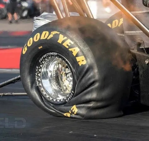 What 10,000 horsepower does to a drag tire at launch