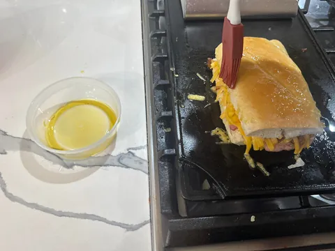 [homemade] smoked butt and cheddar w/onion and onion