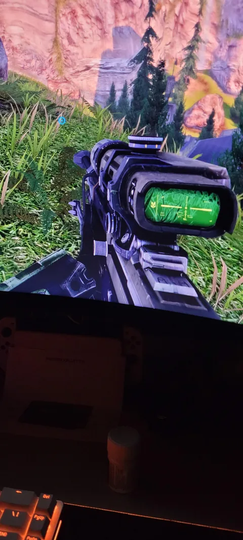 Fell at work, hurt my back. Playing halo MCC for the first time. Dumb detail but, shout out for the small detail of seeing objects through the scope at hip fire. don't see that in some 2025 games.