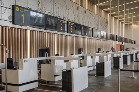 Ignatyevo Airport by ASADOV Architectural Studio in the Siberian city of Blagoveshchensk, Russia