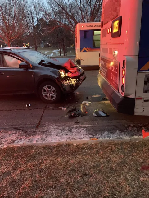 some idiot hits a completely stopped bus. it’s me, i’m the idiot