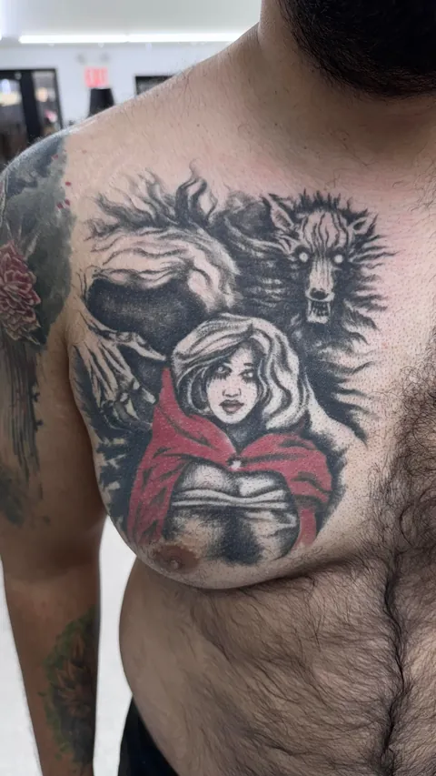 Cover up done by tattoo artist Vas. Brooklyn NY, shop Chronic Ink