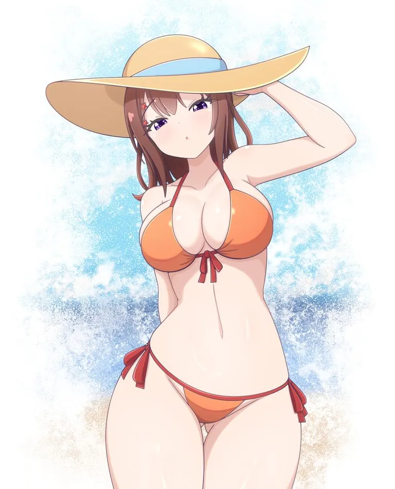 Toyama Kasumi at the beach
