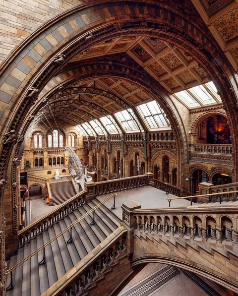 The London Natural History Museum in London, England