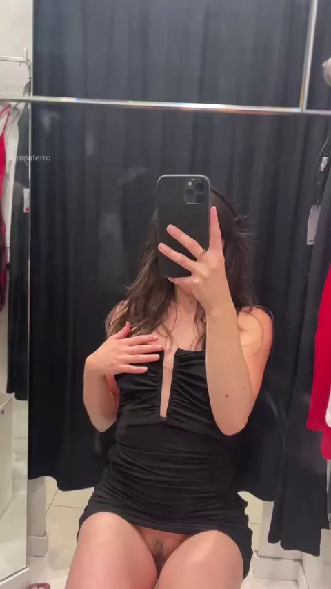 Spreading my legs in the store