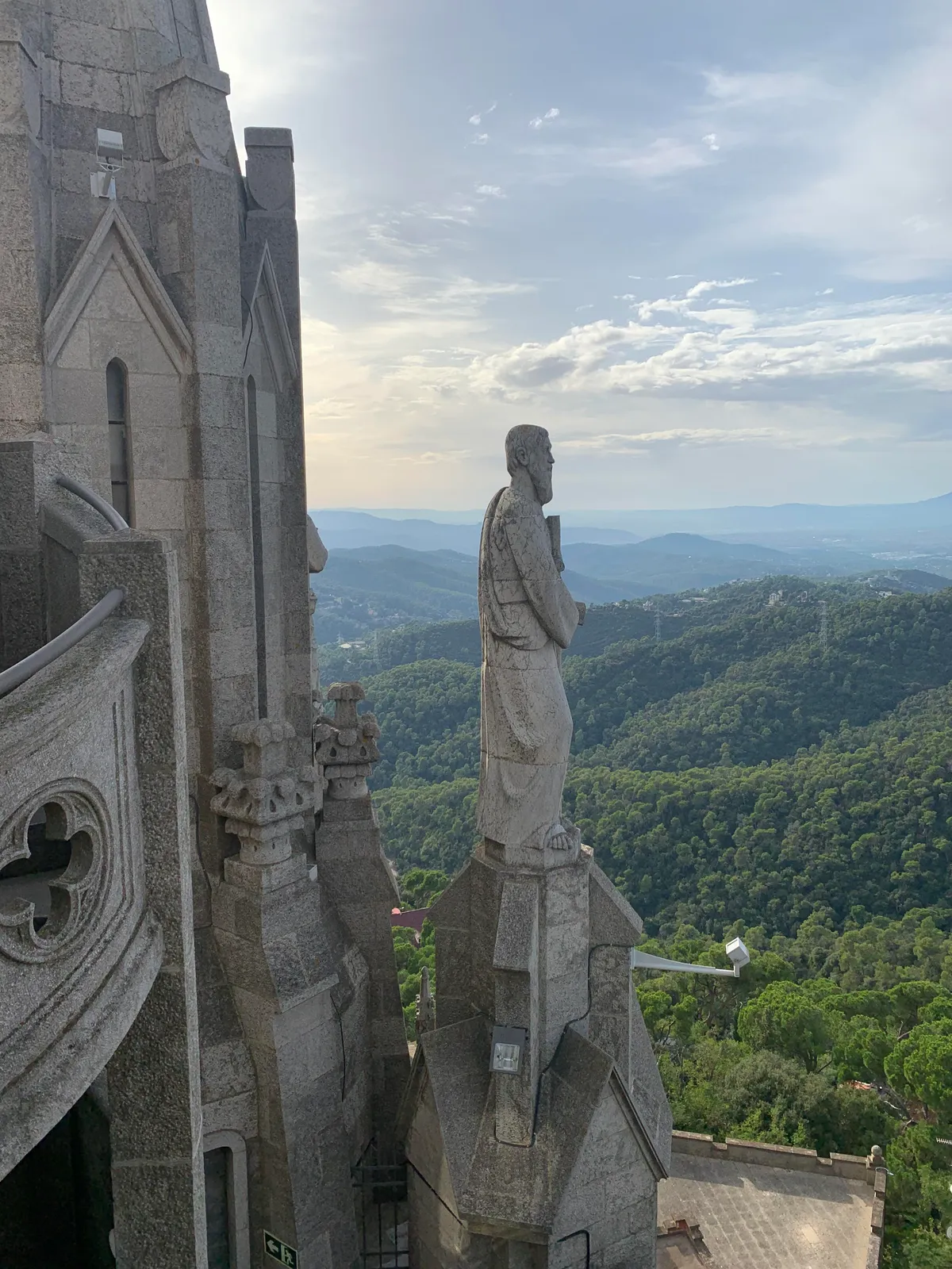 Climbing up Tibidabo in Barcelona, Catalonia, Spain