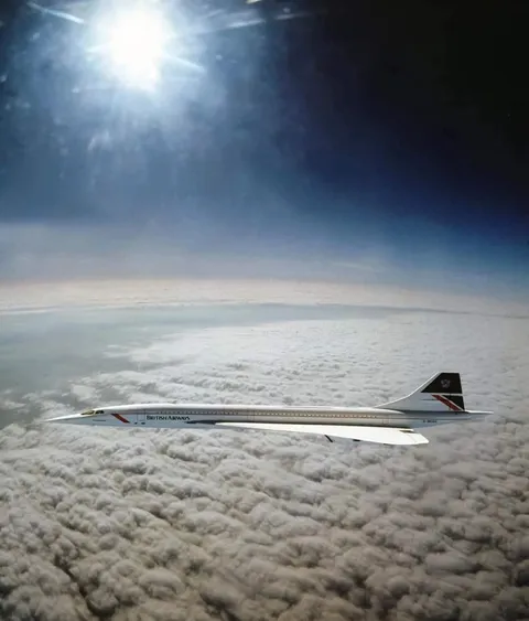 April 1985, 50,000 feet over the Irish Sea, this is the only picture ever taken of a Concorde flying over Mach 2