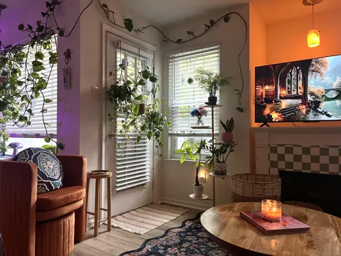 A rainy September morning on the couch with coffee ☕️ and my plants 🪴☔️.