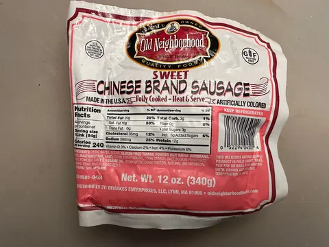 [Homemade] Sweet Chinese Sausage and Peppers Detroit Style Pizza