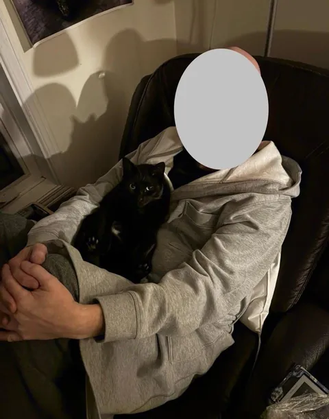 Toblerone was returned to the shelter for being “too needy”, but we love his neediness🖤