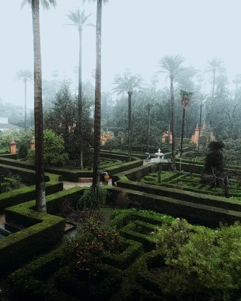 Rainy day in Alcazar, Seville