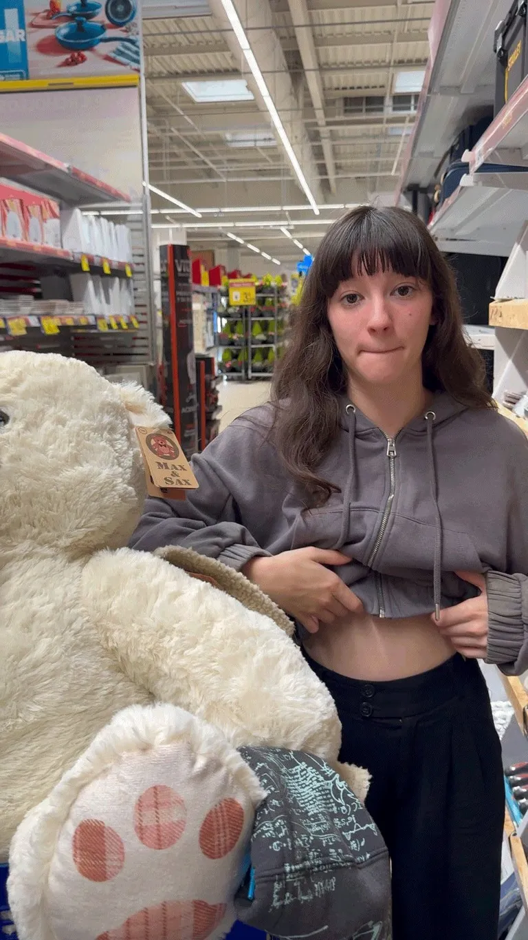 A fun day out at the store with my cuddly sidekick