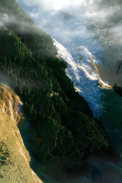 A Minecraft Glacier I made