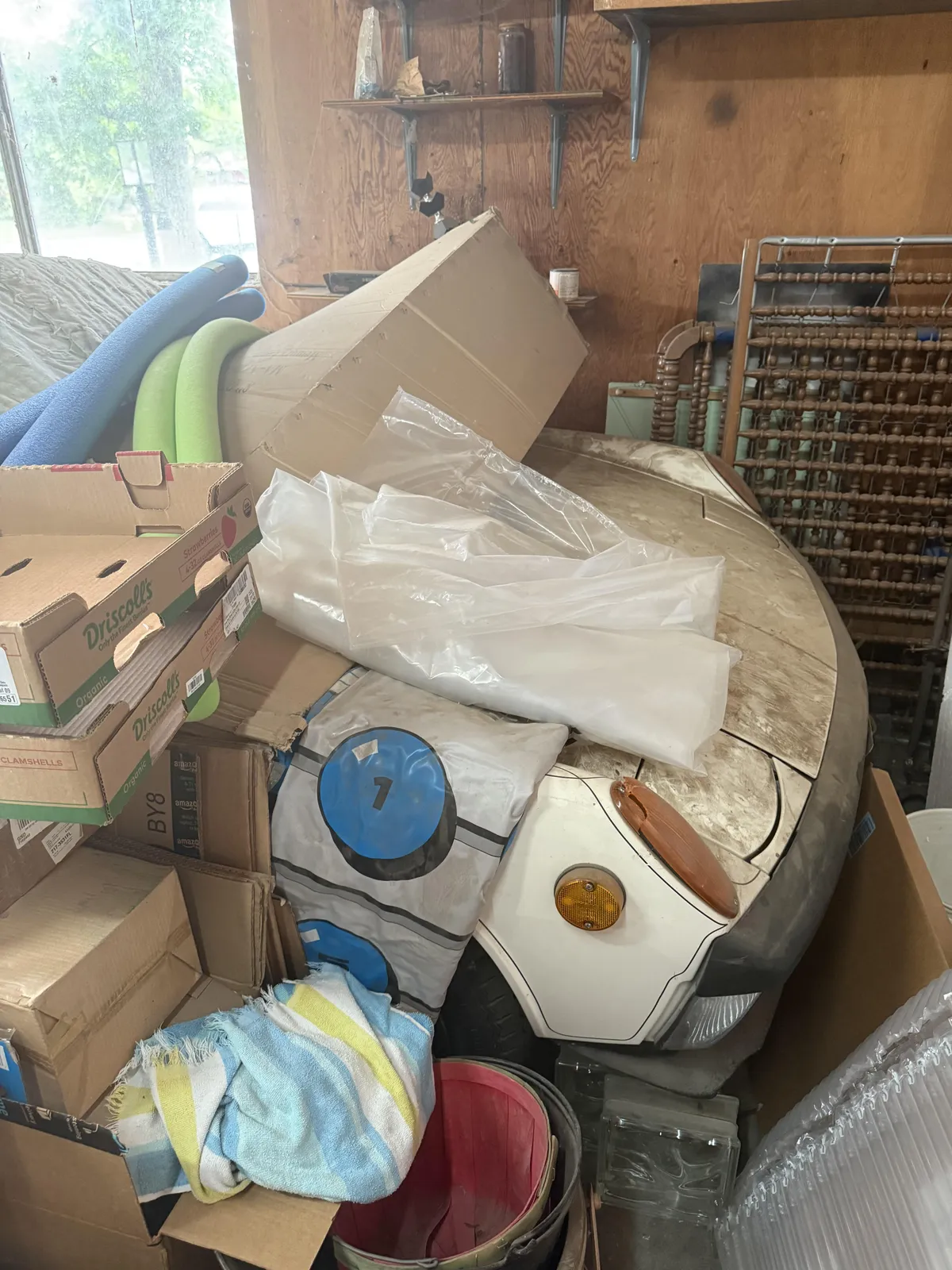 There’s an NES powerpad and a ‘72 Porsche 914 that were hidden under blankets in my parent’s garage.