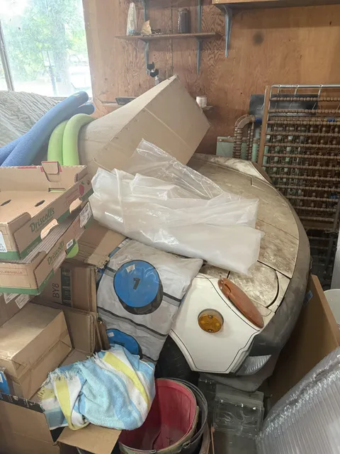 There’s an NES powerpad and a ‘72 Porsche 914 that were hidden under blankets in my parent’s garage.