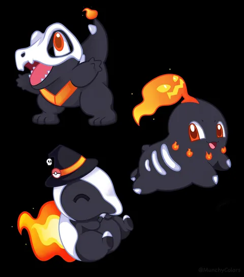 Pokémon Gen 2 Halloween Starter Designs 🎃