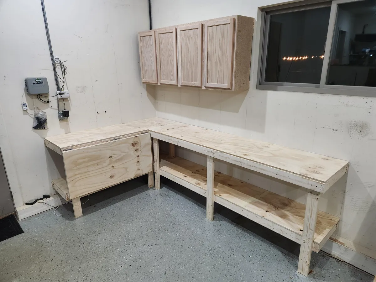 I built a workbench with my 16 y/o son (so we could do more DIY projects).