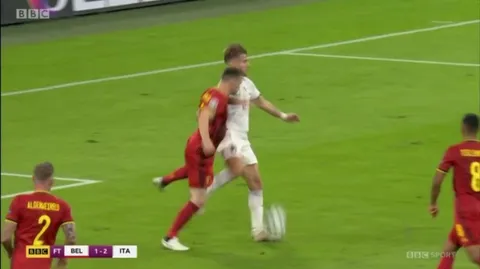 Player instantly recovers after Italy score