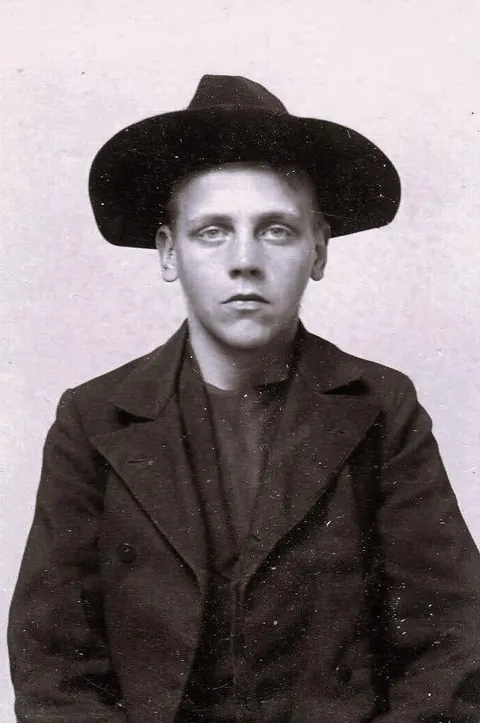 My Great Uncle from 1902 to 1932 through jail and police photos (Sweden).