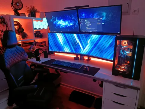 New monitor and cable management done