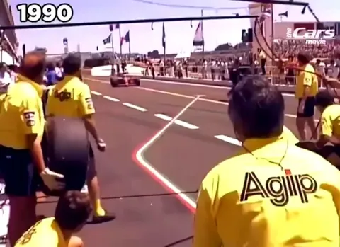 The Formula 1 pit stop time differences between 1990 and 2023.