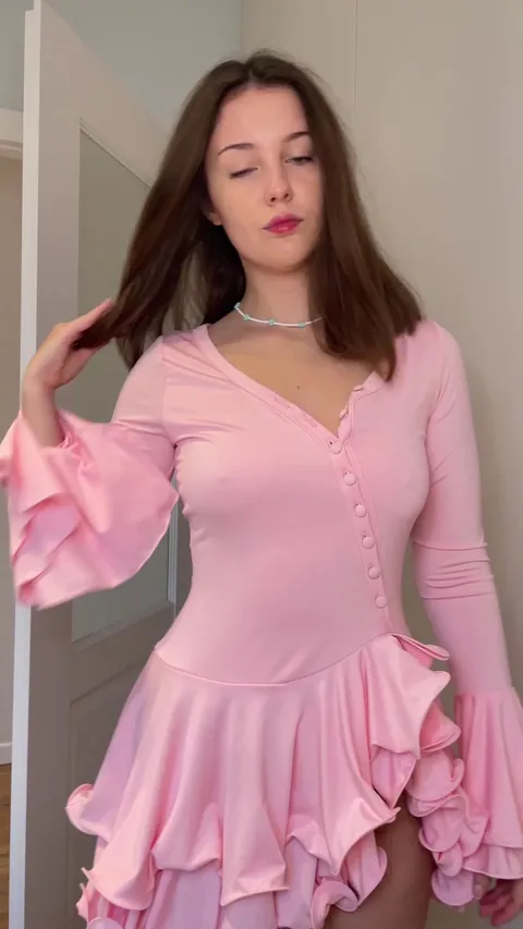 Girl in a cute dress