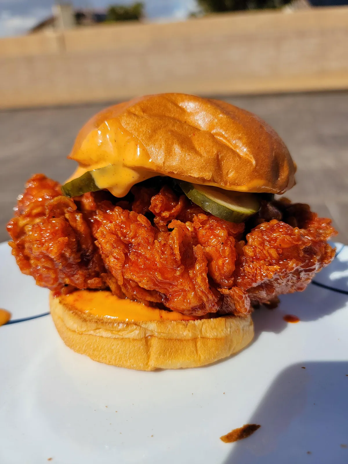 The hot n sticky chicken sandwich