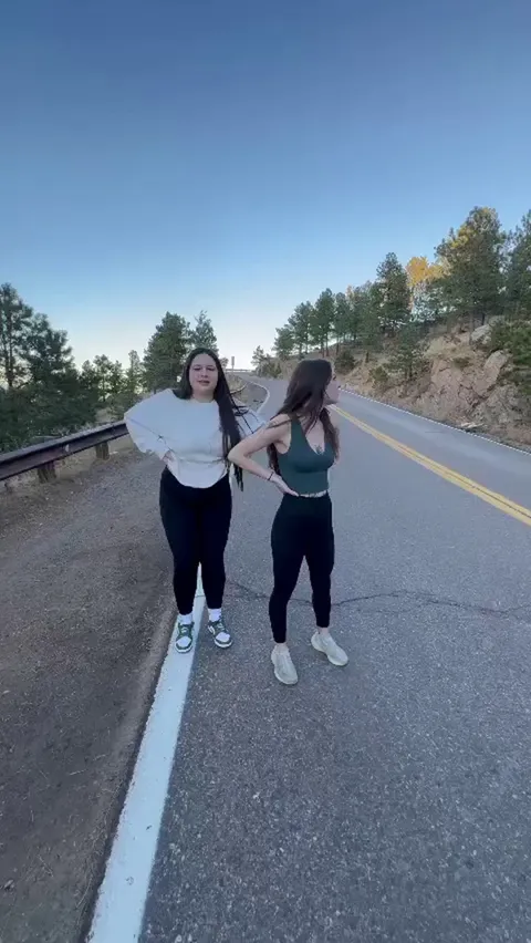 Trying to get someone to stop for some hitch hikers