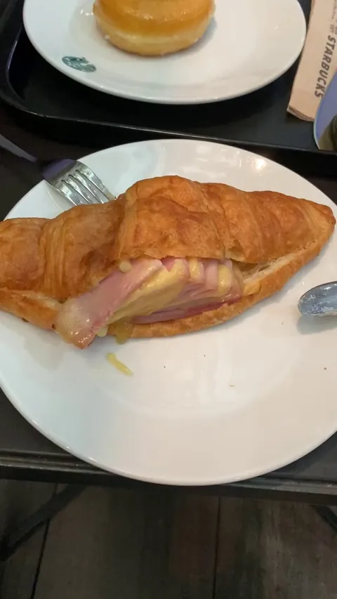 This Ham &amp; Cheese croissant from Starbucks