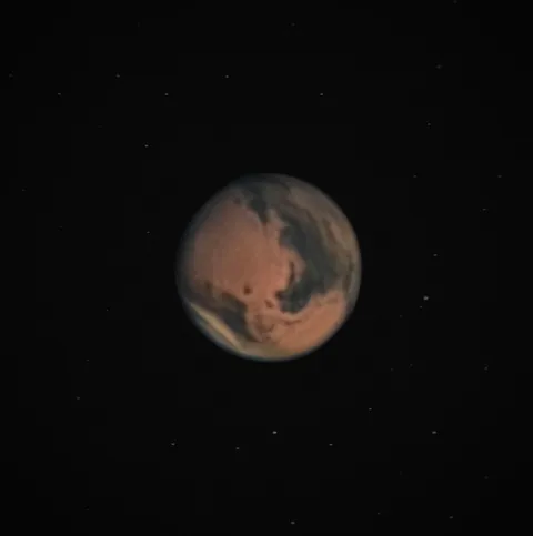 Mars Through My Telescope Tonight. Less Than 3 Weeks Until Closest Approach.