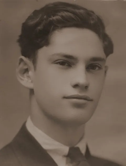 My dad posing for his senior photo in 1936.